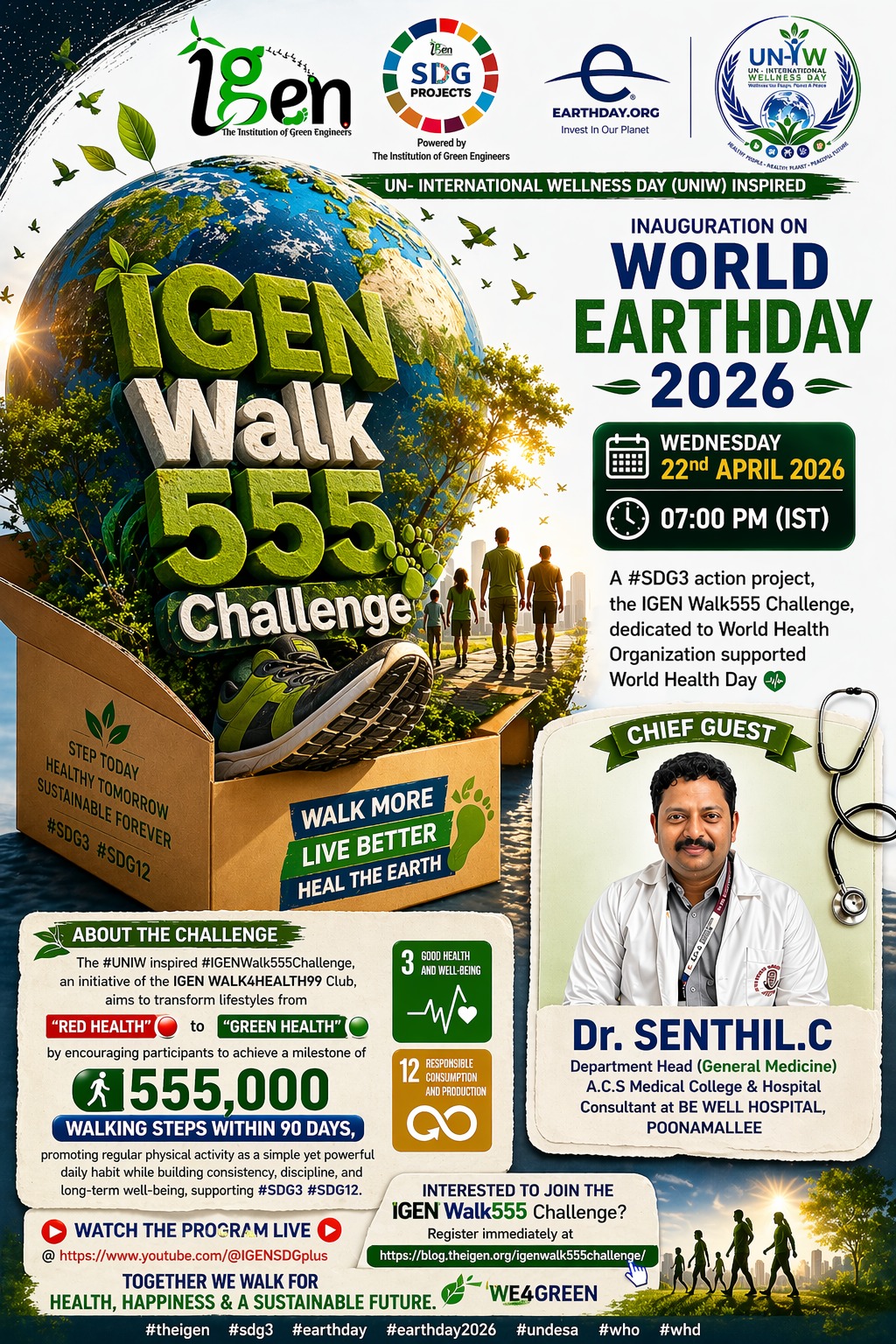 IGEN Walk555 Challenge poster